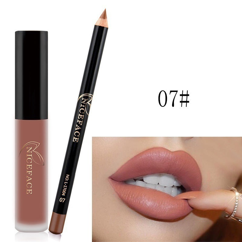 Niceface Matte Lip Gloss & Lip Pencil