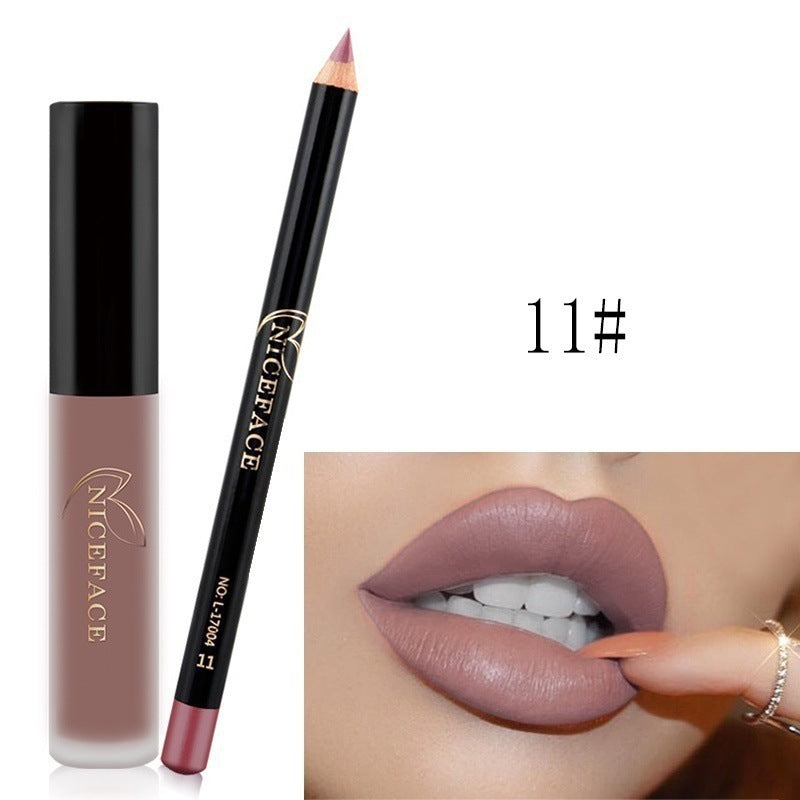Niceface Matte Lip Gloss & Lip Pencil