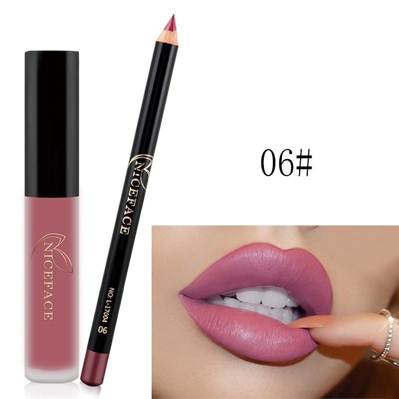 Niceface Matte Lip Gloss & Lip Pencil