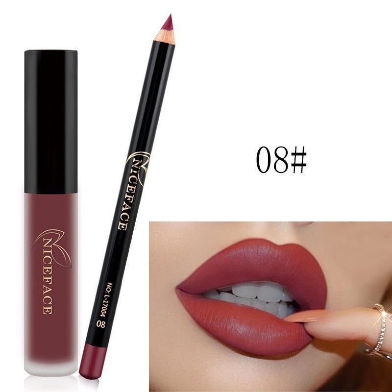 Niceface Matte Lip Gloss & Lip Pencil