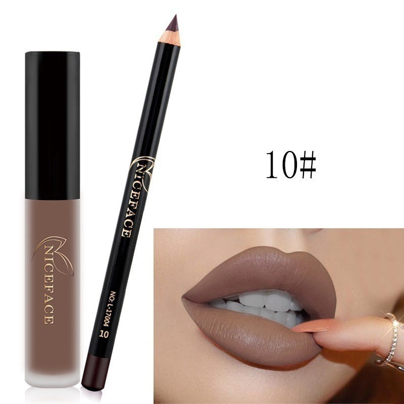 Niceface Matte Lip Gloss & Lip Pencil