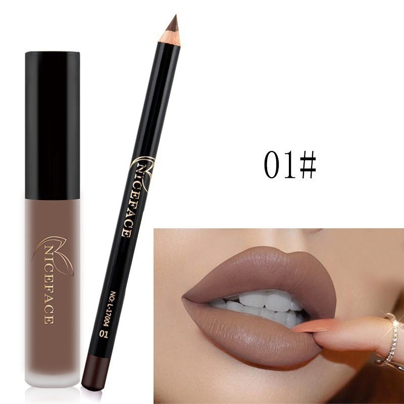 Niceface Matte Lip Gloss & Lip Pencil
