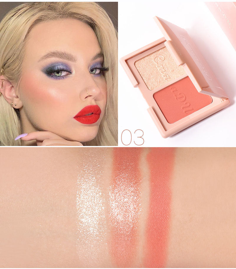 Two-tone Blush Highlight & Contouring Palette