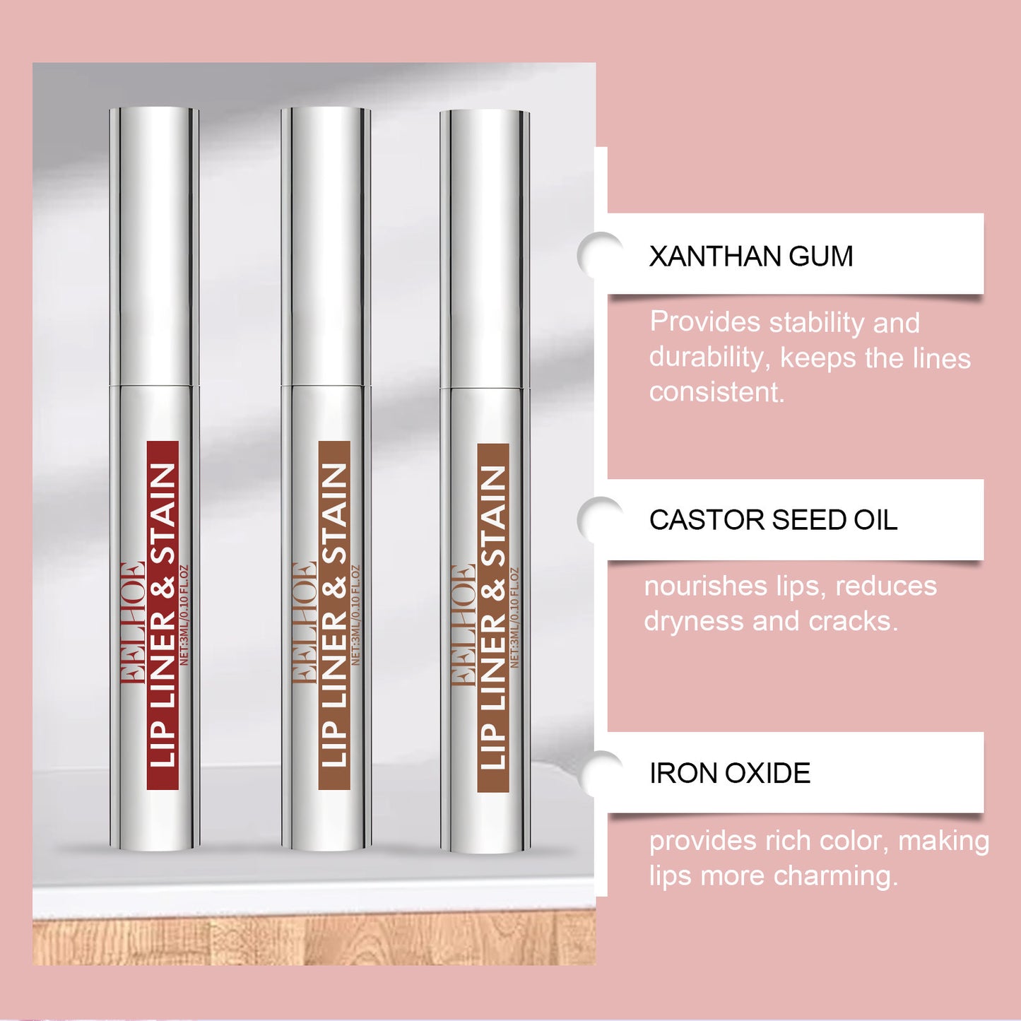 Peeling Lip Gloss, Lip Liner & Stain