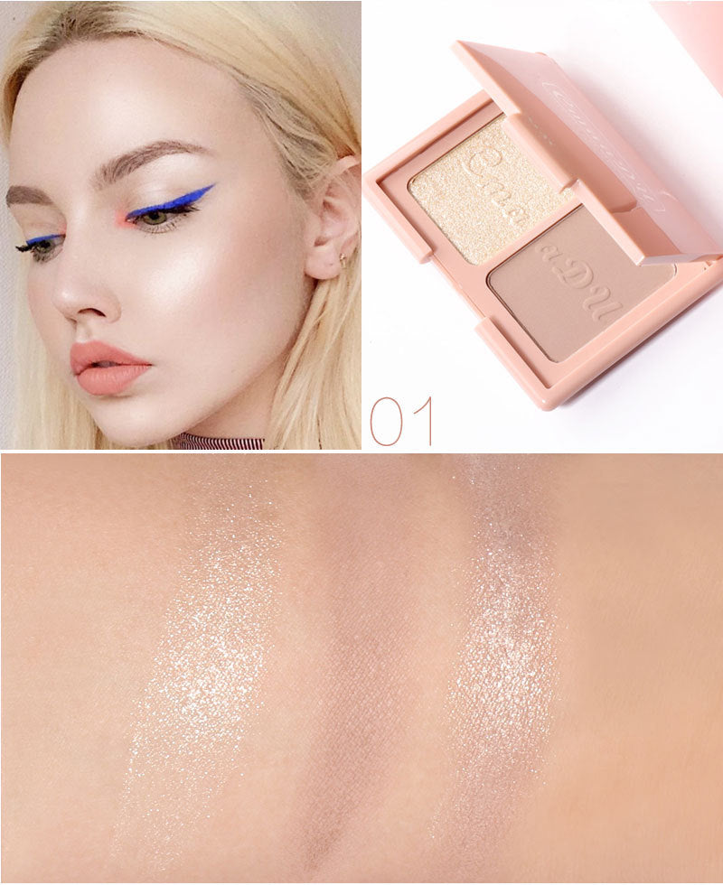 Two-tone Blush Highlight & Contouring Palette