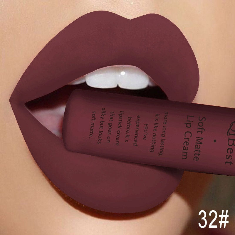 Qibest Soft Matte Cream Lipstick