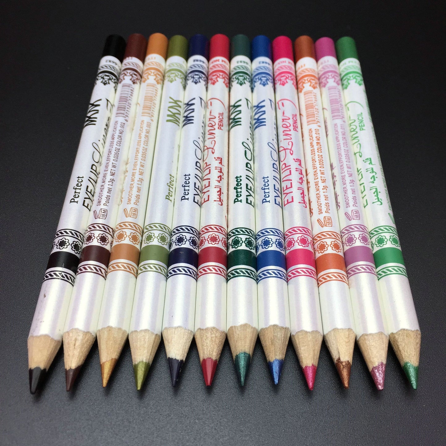 3-in-1 Cosmetics Pencils: Lip Liner, Eye Liner, Eyebrow Liner