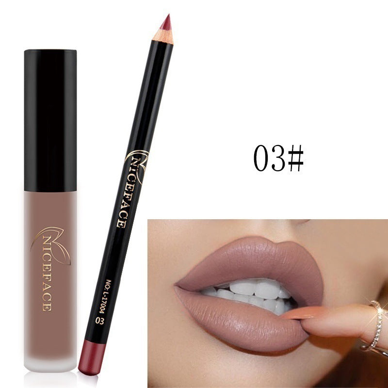 Niceface Matte Lip Gloss & Lip Pencil
