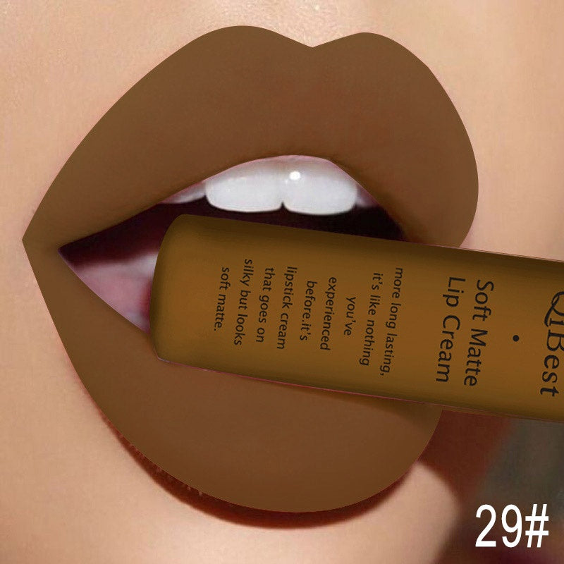 Qibest Soft Matte Cream Lipstick