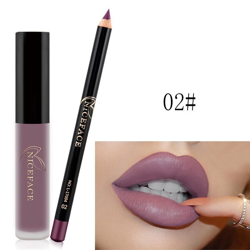 Niceface Matte Lip Gloss & Lip Pencil