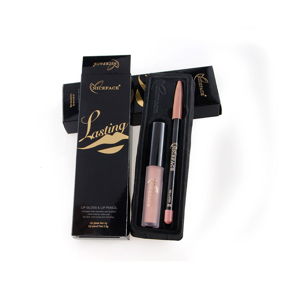 Niceface Matte Lip Gloss & Lip Pencil
