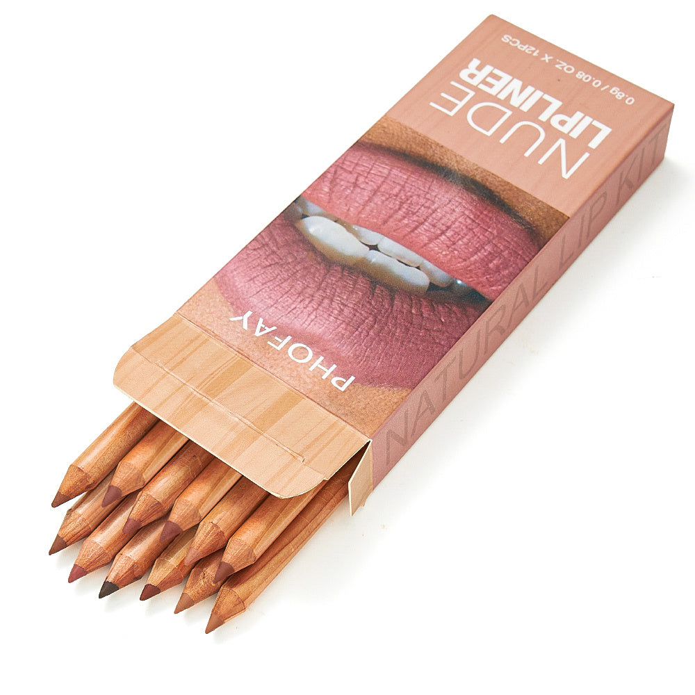 PHOFAY Lip Gloss Nude Lipliner Kit