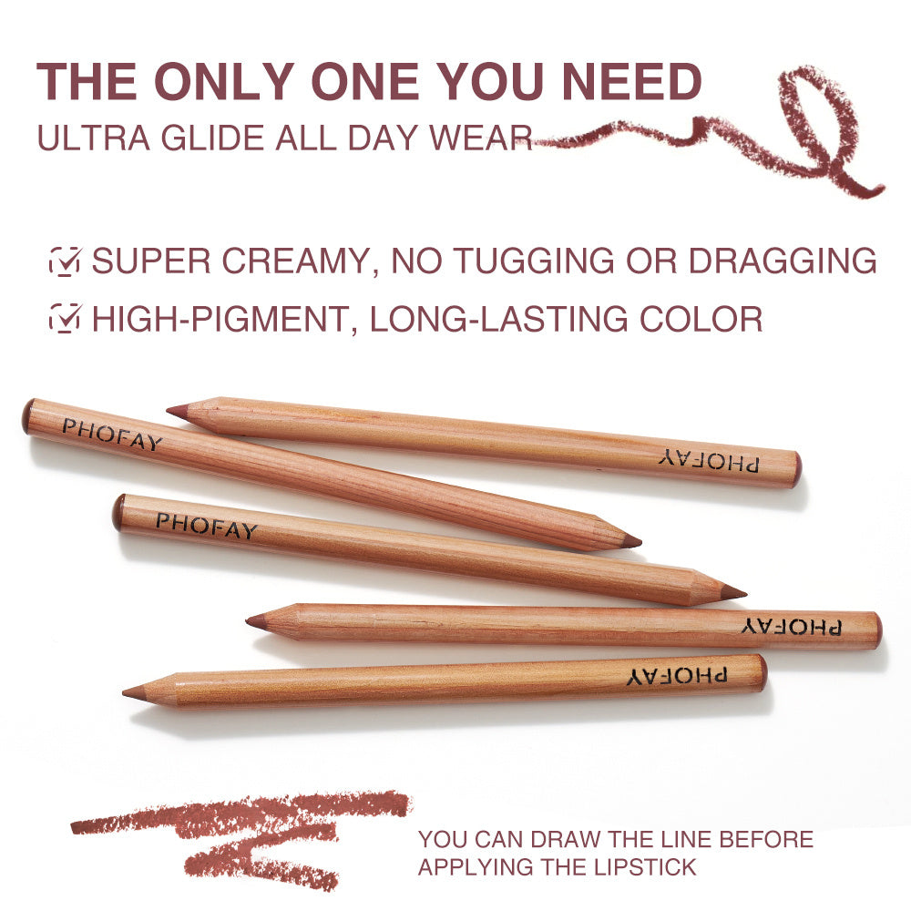 PHOFAY Lip Gloss Nude Lipliner Kit