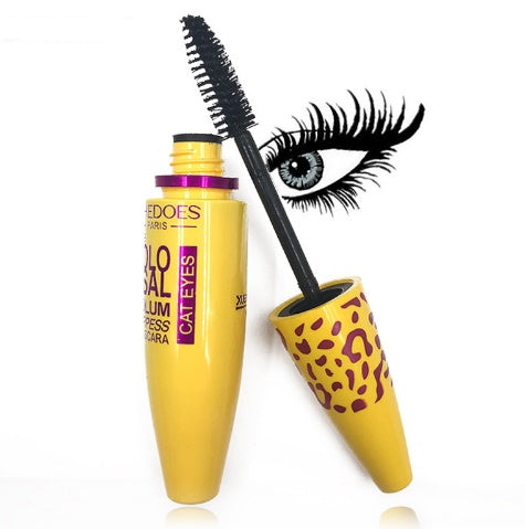Leopard-Shaped Yellow Tube Mascara
