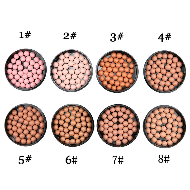 3 In 1 Matte Blusher Ball : Blush, Eyeshadow, Contour Powder
