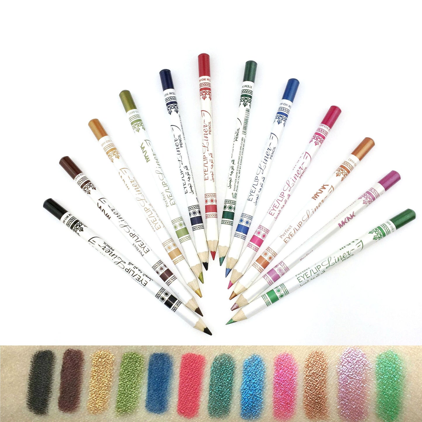 3-in-1 Cosmetics Pencils: Lip Liner, Eye Liner, Eyebrow Liner