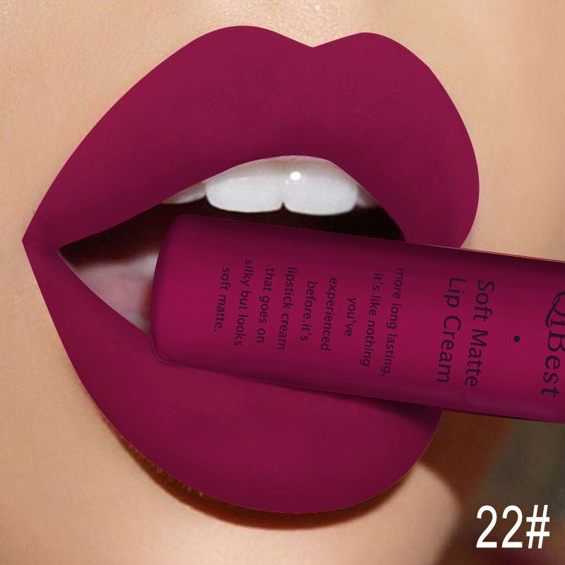 Qibest Soft Matte Cream Lipstick