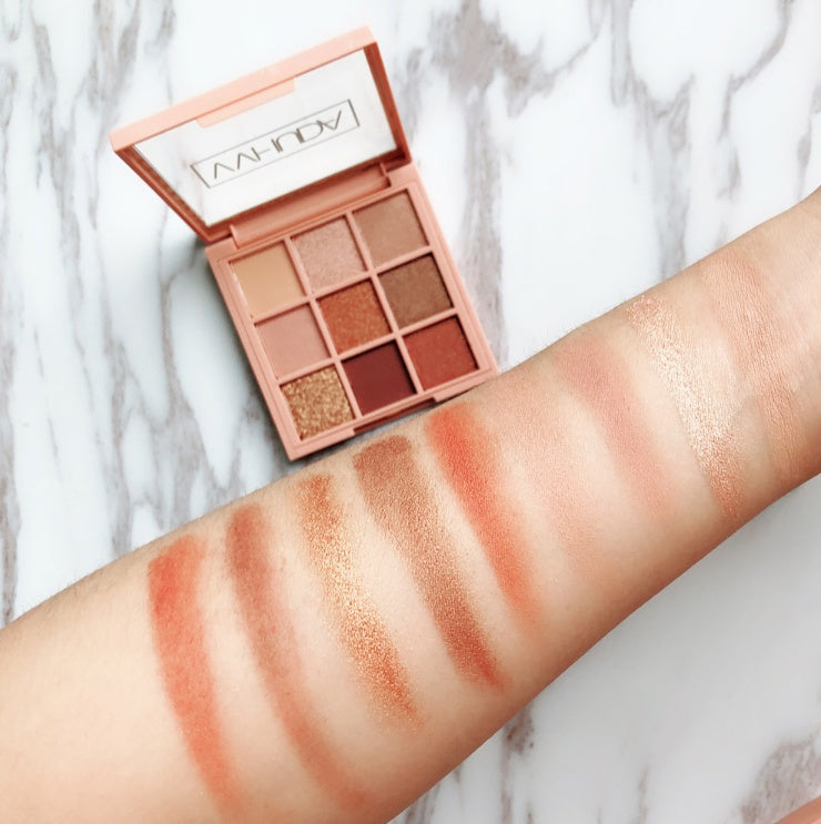 Warm Brown & Charred Orange Eye Shadow Palette