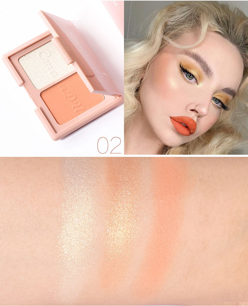 Two-tone Blush Highlight & Contouring Palette