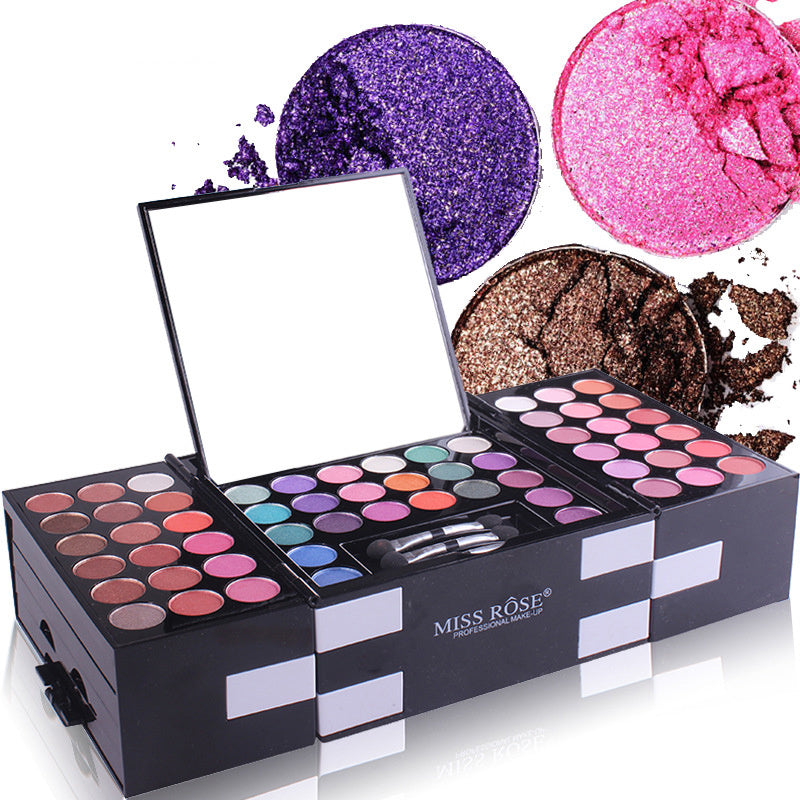 MISS ROSE 144 Eyeshadow Color 3 Color Blush 3 Color Eyebrow Kit