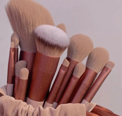 13Pcs Makeup Brush Set - Concealer, Blush, Brush, Eye Shadow, Highlighter, Foundation Brush