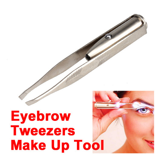 LED Light Eyebrow Tweezer