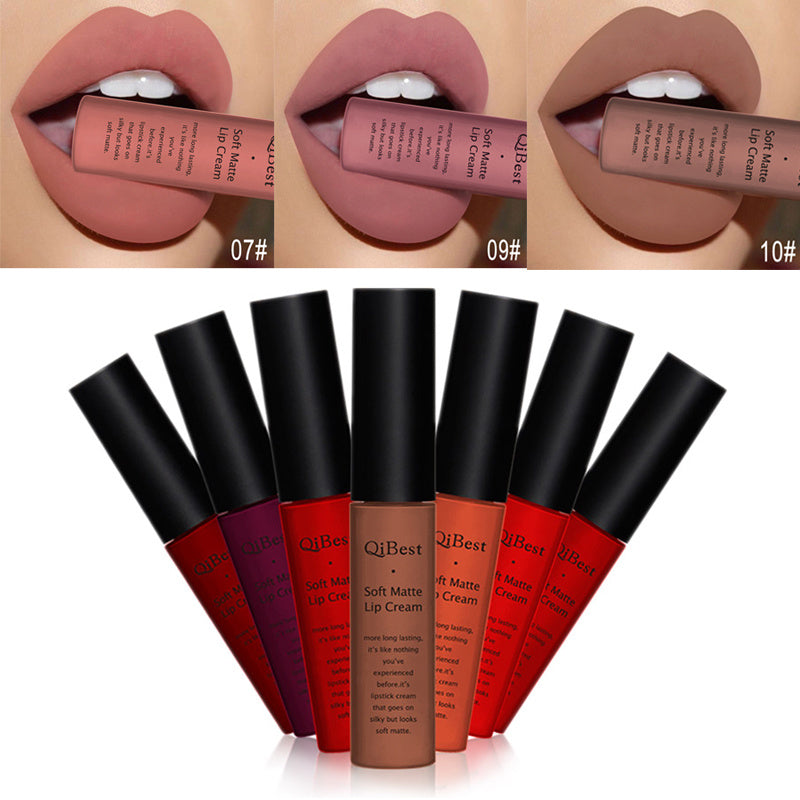 Qibest Soft Matte Cream Lipstick