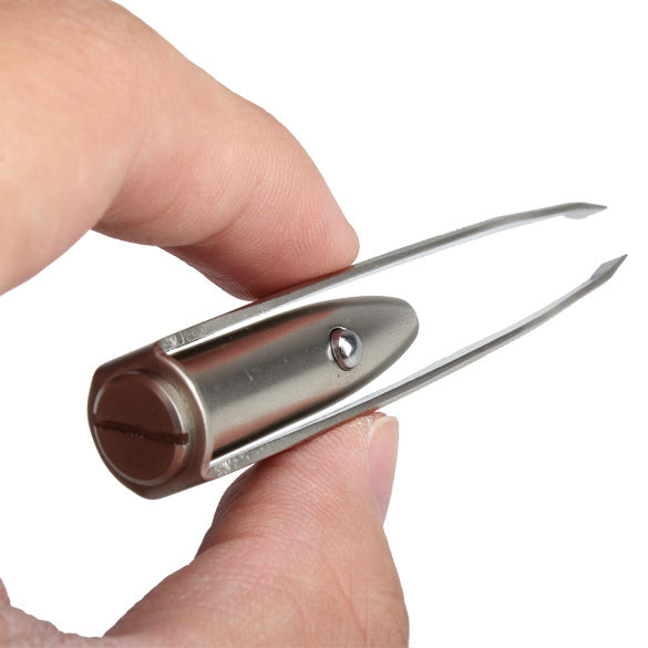 LED Light Eyebrow Tweezer