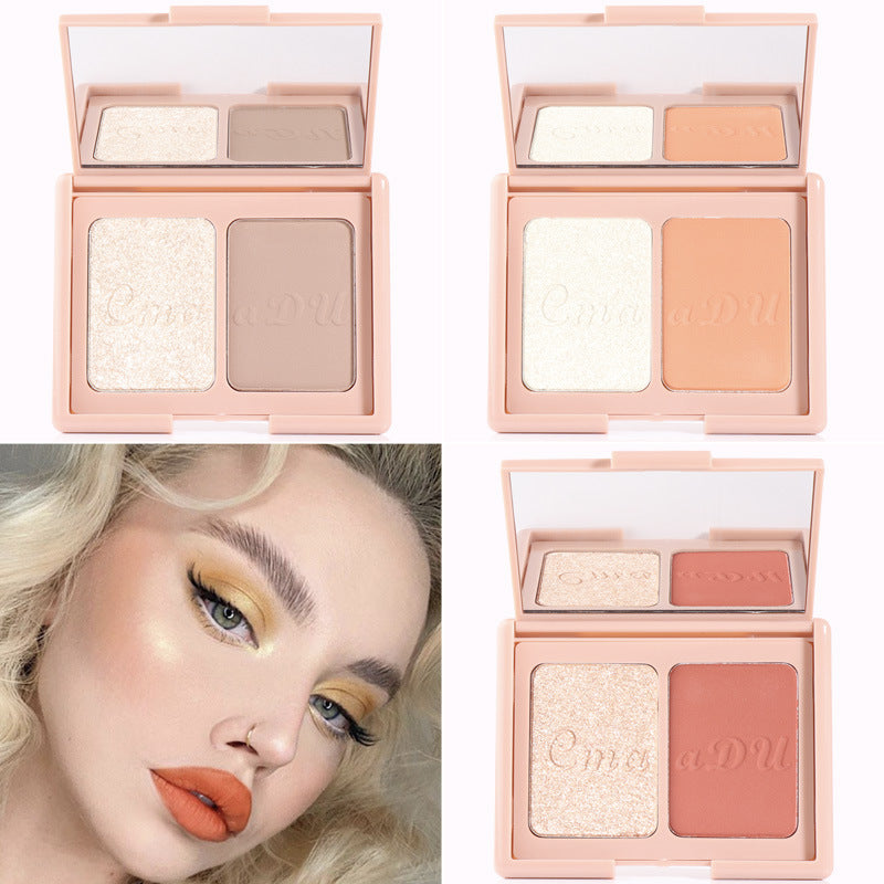 Two-tone Blush Highlight & Contouring Palette
