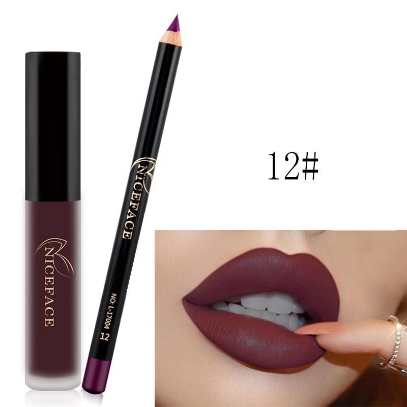 Niceface Matte Lip Gloss & Lip Pencil