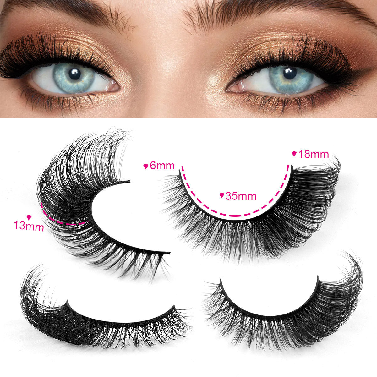 Flying Fox Eye False Eyelashes 7 Pairs