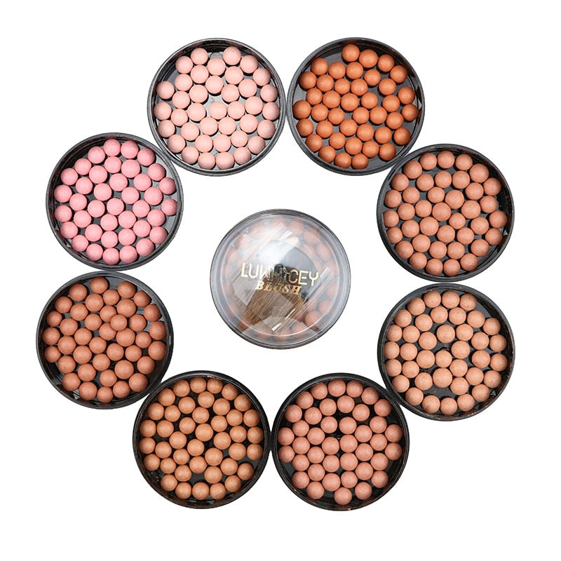 3 In 1 Matte Blusher Ball : Blush, Eyeshadow, Contour Powder