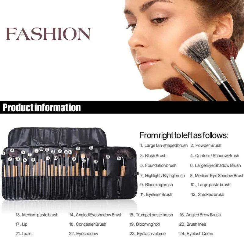 Gift Bag Of 24 Pcs Makeup Brush - Sets Professional