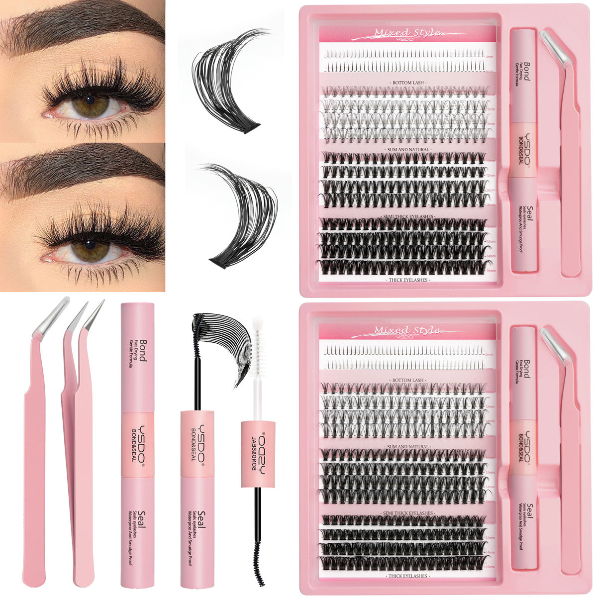 DIY Single False Eyelashes MIX Thick Natural Eyelash