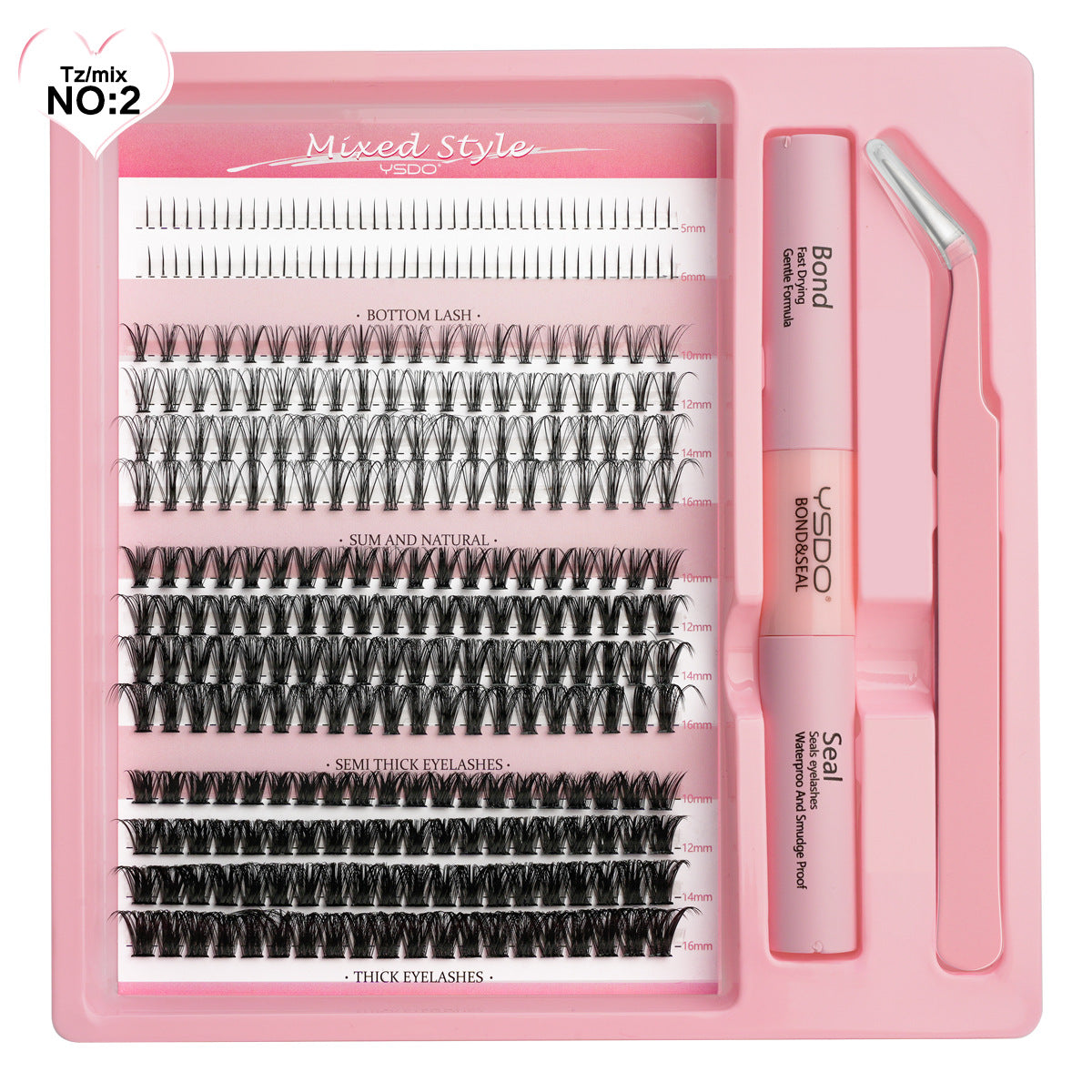 DIY Single False Eyelashes MIX Thick Natural Eyelash