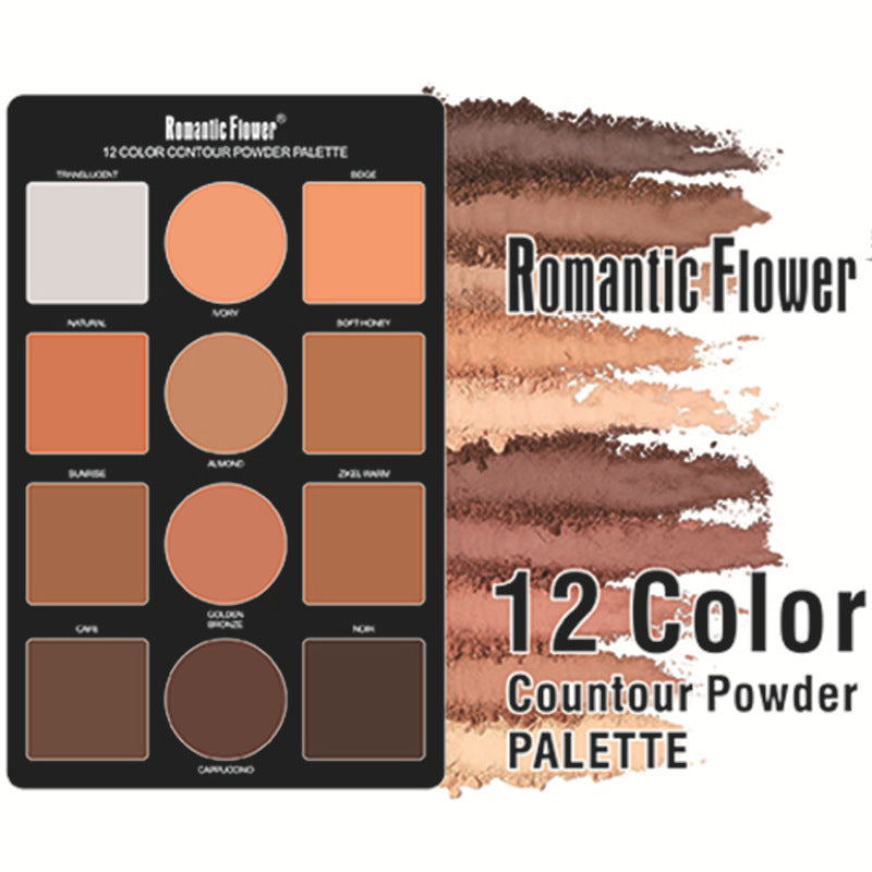 12 Colors Contour Powder Palette