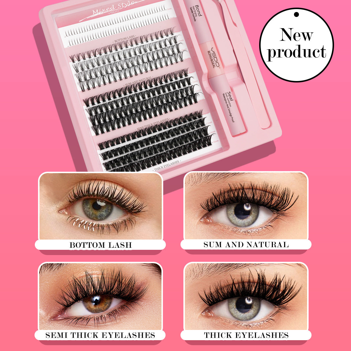DIY Single False Eyelashes MIX Thick Natural Eyelash
