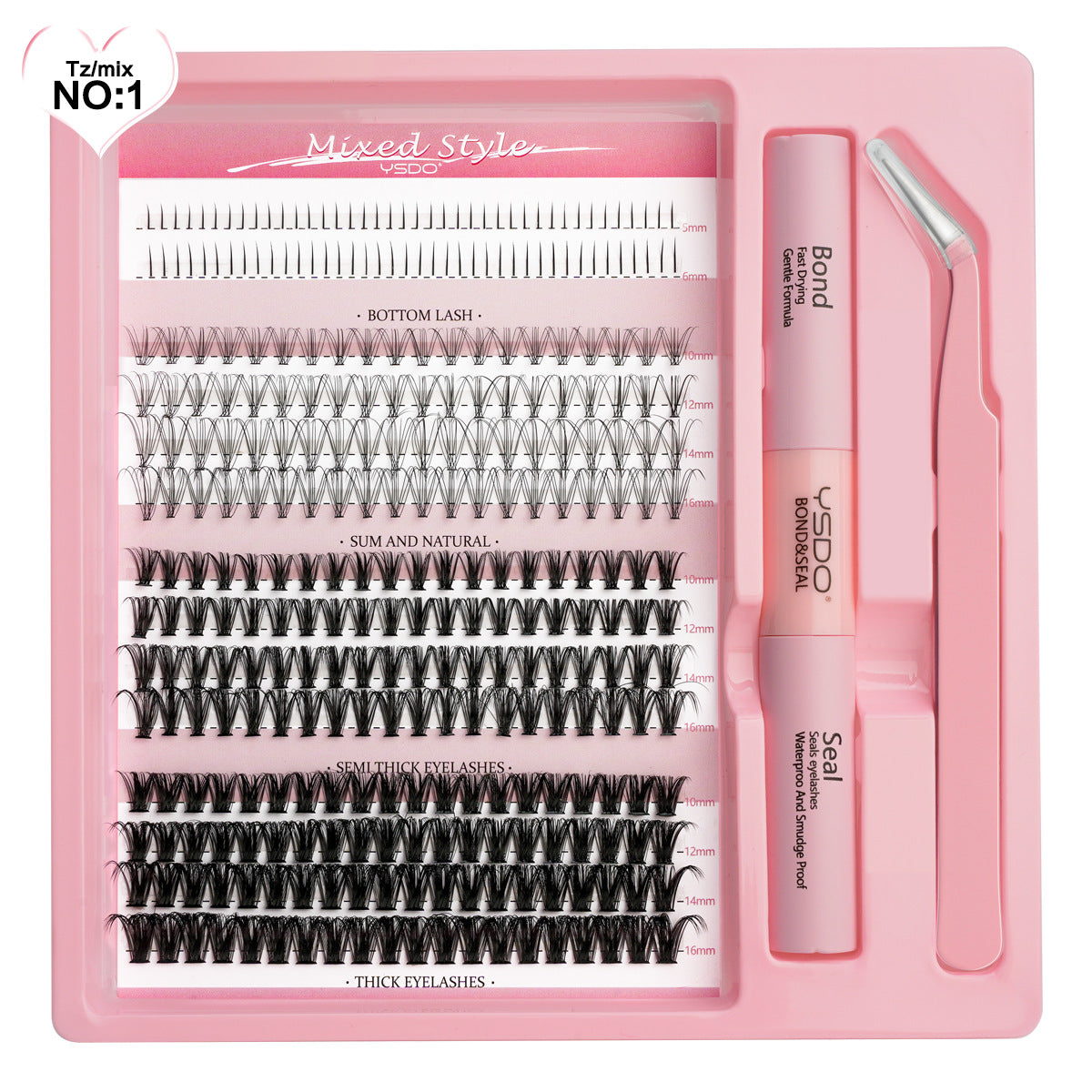 DIY Single False Eyelashes MIX Thick Natural Eyelash