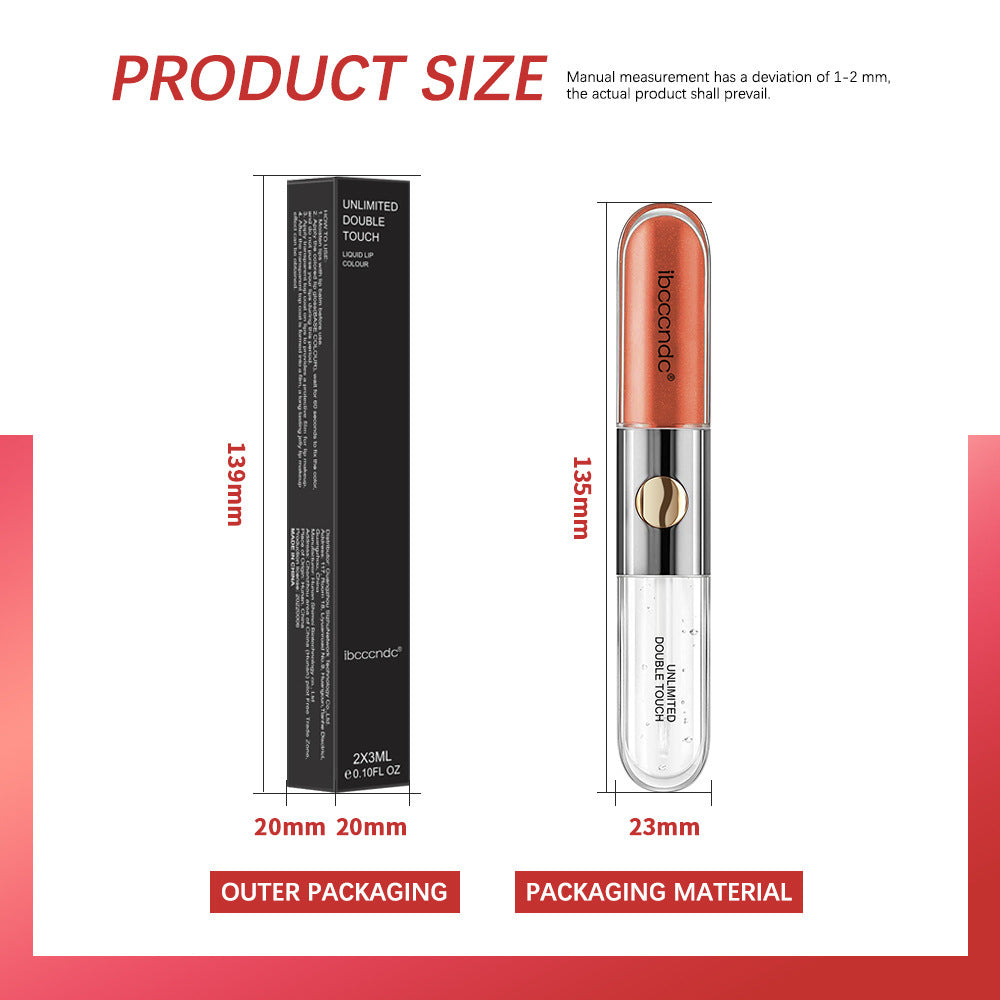 Double-headed Matte Finish & Mirror Effect Lipstick
