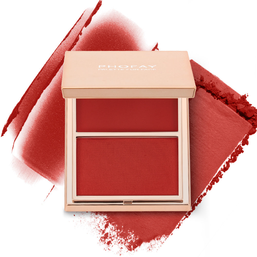 PHOFAY Cream & Powder Blush Duo