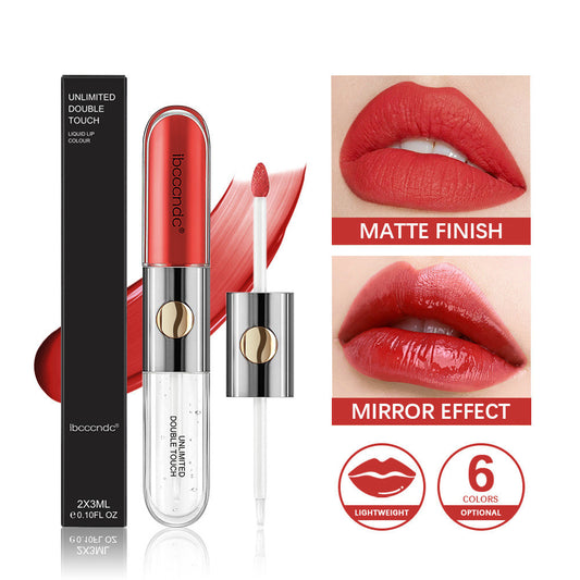 Double-headed Matte Finish & Mirror Effect Lipstick